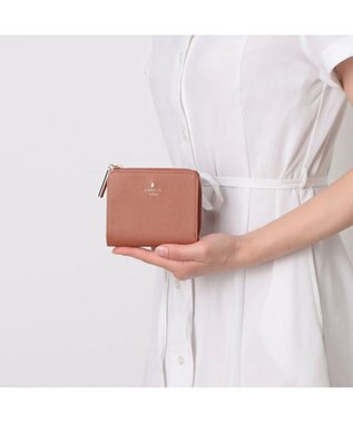 LANVIN en Bleu リュクサンブールカラー 二つ折りLファスナー財布 ブラウン