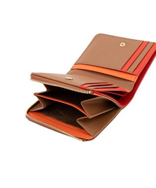 LANVIN en Bleu リュクサンブールカラー 二つ折りLファスナー財布 ブラウン