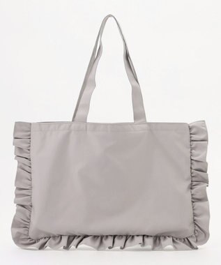 LA BAGAGERIE LA BAGAGERIE×chiyo ポーチ付きフリルエコバッグ シルバー