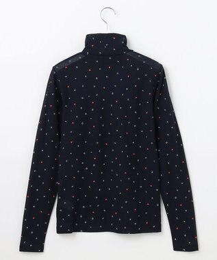 23区GOLF 【WOMEN】肌に優しいコットン100%【ストレッチ/UVケア】マイルドドライ総柄インナー ネイビー系