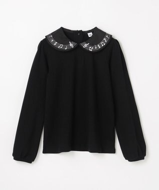 ANY KIDS 音符ブラウス ブラック
