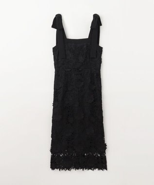 GRACE CONTINENTAL ケミカルフラワーレースワンピース ブラック