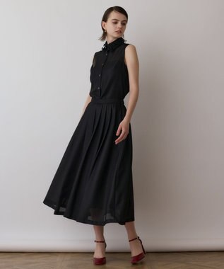 GRACE CONTINENTAL シアーメッシュノースリーブ ブラック