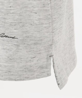 JOSEPH ABBOUD MOUNTAIN 【SPACE】リネンプレーティング天竺 ポケTシャツ ライトグレー系