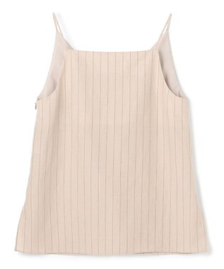 BEIGE， ERYTH / リネンストライプ キャミソール Flax × Bordeaux