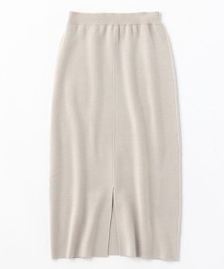 UNFILO 【洗える】ミラノリブスカート グレージュ