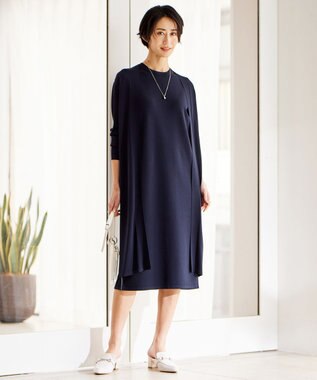 ICB L 【WEB限定カラーあり・接触冷感・UVケア・洗える】 シンセティックハイゲージ ロングカーディガン ネイビー系