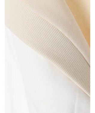 CRAFT STANDARD BOUTIQUE 裏毛袖レイヤード風パーカー Ivory