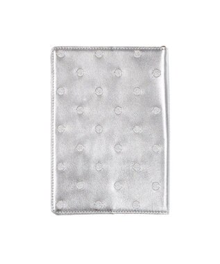 UNBILLION ペルケ perche / ドット刺繍A5手帳カバー シルバー