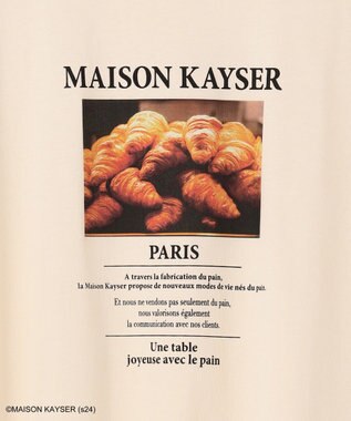 ANY 【MAISON KAYSERコラボ】フォトプリント半袖Tシャツ アイボリー×クロワッサン