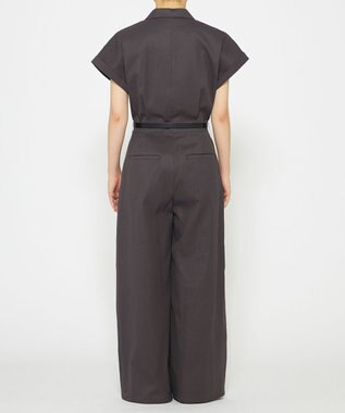 uncrave 【手洗い可】ライト チノ ベルト付き オールインワン（uncrave WHITE） スレート