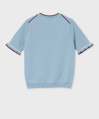 Paul Smith 【洗える】フレアスリーブ 半袖ニット ライトブルー