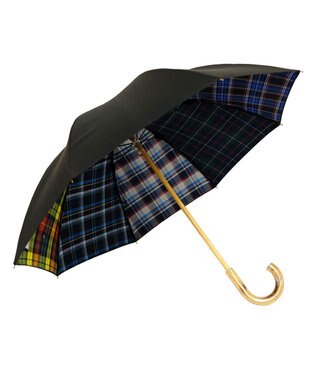 +RING 【UVカット100%】【UPF50＋】【遮光率99.99%以上】【2重張り】プラスリング 晴雨兼用傘（長ショート） CHK T1248 マルチカラー