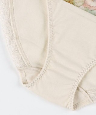 Wing ショーツ KB2060とペア 綿混素材（身生地部） やさしいはきごこち ナチュラルアップブラ はきこみ丈あさめ KF3360 ウイング／ワコール クリーム