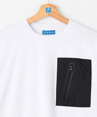 SHARE PARK LADIES 【UVカット・吸水速乾・ストレッチ・軽量 】ＺＩＰポケットＴシャツ（S・Mサイズ） アイボリー系