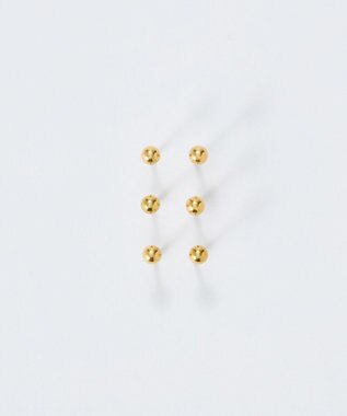 Phoebe 【金属アレルギー対応】6setメタルピアス　ゴールド/サージカルステンレス