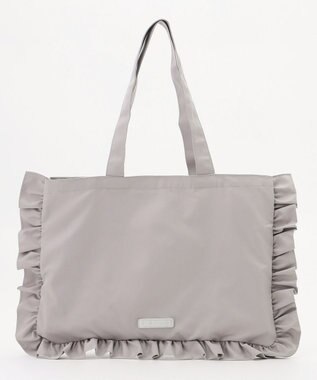 LA BAGAGERIE LA BAGAGERIE×chiyo ポーチ付きフリルエコバッグ シルバー