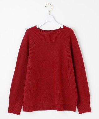 ANY SIS ボートネックAir ニット レッド