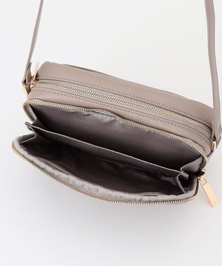 LA BAGAGERIE ランダムプリーツショルダーバッグ グレージュ