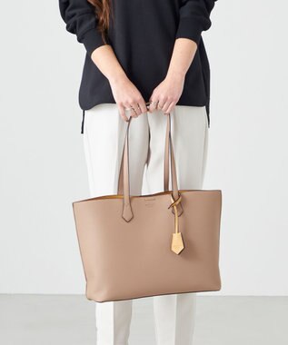 LA BAGAGERIE 【MONICA】バイカラーA4トート グレージュ