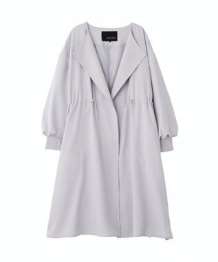 YECCA VECCA ノーカラーラペルロングコート Sax