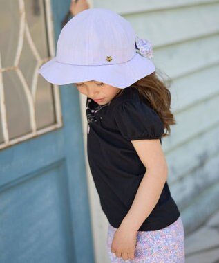 ANY KIDS 【日よけ付き】リボンハット ラベンダー