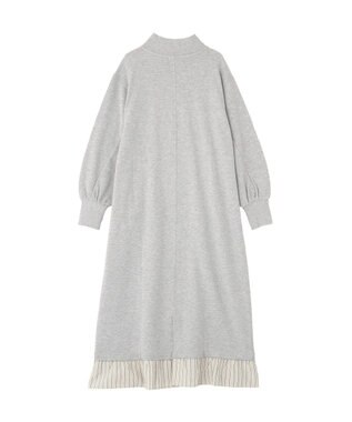 earth music&ecology レイヤーヘムワンピース Gray Mixture