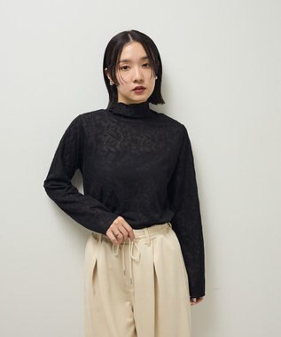 Green Parks レースハイネックプルオーバー Black