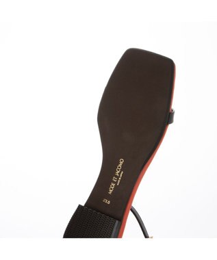 MODE ET JACOMO <MODE ET JACOMO>スリムストラップフラットサンダル ダークブラウン
