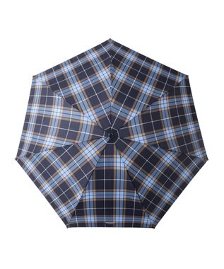 MOONBAT 【Begin12月号掲載/大きめ】マッキントッシュ フィロソフィー 折りたたみ傘 Barbrella 超軽量 約140g チェック 60cm UV ネイビーブルー
