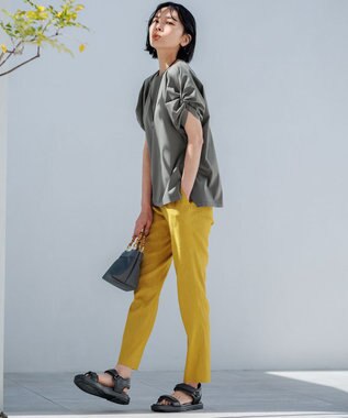 23区 バンブーハンドル ミニ ショルダーバッグ グレー系