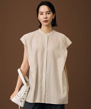 自由区 L 【WEB限定カラーあり】シアーラミーローンバンドカラー ブラウス