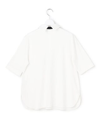 ICB 【先行予約・WEB限定カラーあり】マラボーテライトジョーゼット 半袖ボウタイ付きシャツカラートップス オフホワイト×レース襟［WEB限定］