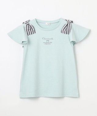 ANY KIDS ひんやりクール 肩リボンTシャツ ミント