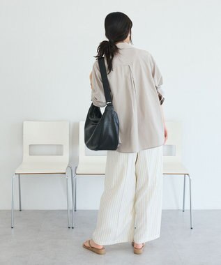 CRAFT STANDARD BOUTIQUE Vネックスキッパーシャツ Gray Beige