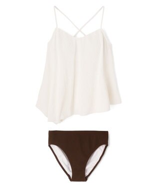 San-ai Resort（三愛水着楽園） 【SALE】３点セット水着　9M・11L【San-ai Resort（サンアイリゾート）】 ホワイト×ブラウン