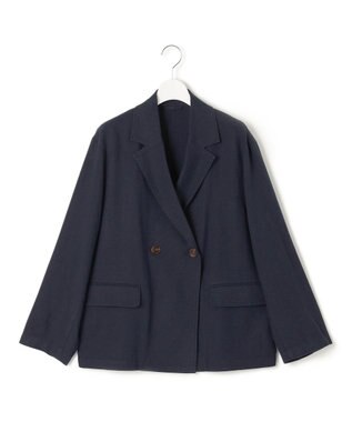 J.PRESS YORK STREET 【WOMEN】コットンリネン　ジャケット ネイビー系