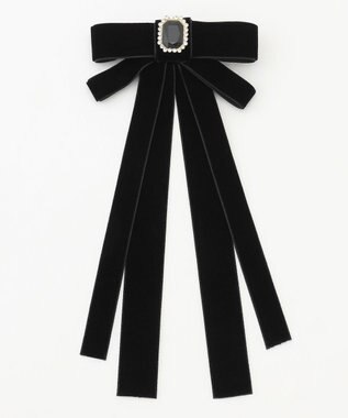 組曲 【好評につき追加販売】ベルベットリボンヘアクリップ ブラック系