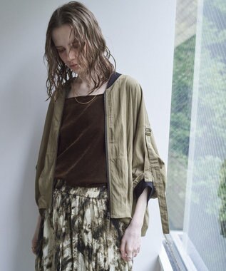 YECCA VECCA 【UVカット/接触冷感/遮熱】COOL5分袖MA-1 Khaki