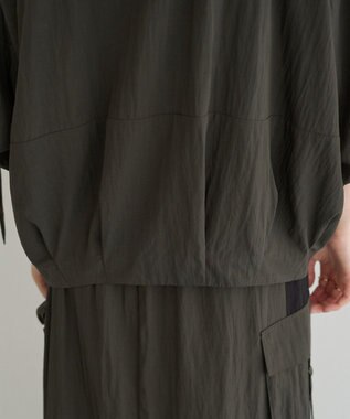 YECCA VECCA 【UVカット/接触冷感/遮熱】COOL5分袖MA-1 Charcoal Gray