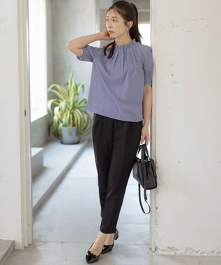 組曲 S 【ご好評につき追加生産！】ジョーゼットジャージースタイルアップ パンツ ブラック系