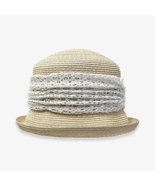 林八百吉商店 un chapeau  リネンブレードハット ホワイト