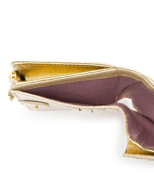 LANVIN en Bleu ペティアン Lファスナー二つ折り財布 ゴールド