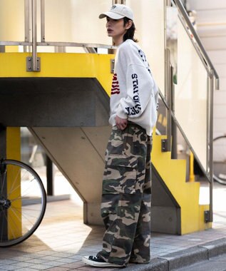 WEGO スリーブロゴニットプルオーバー ホワイト