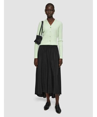 JOSEPH 【洗える】クレープ ド ソワ　ミディスカート Black