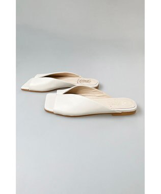 BONTRE 【BONTRE/ボントレ】スクエアトゥフラットサンダル ホワイト