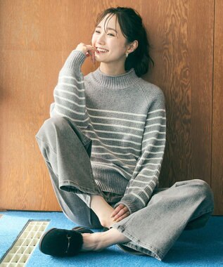 ANY SIS 【23.0cm~24.5cm】フェイクファーメタル モカシン ブラック