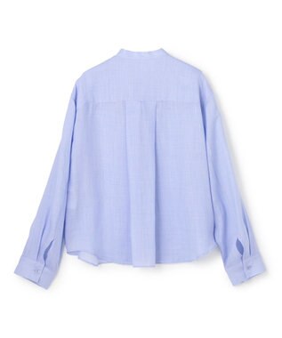 BEIGE， HALITE / リネンシアー オーバーサイズシャツ Sax