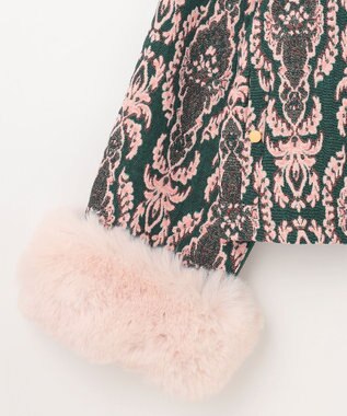 GRACE CONTINENTAL オーナメントジャガードジャケット グリーン