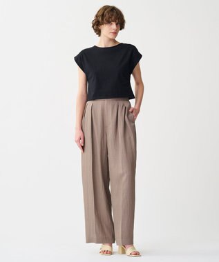 uncrave ドレープツイル ワイドパンツ トープ